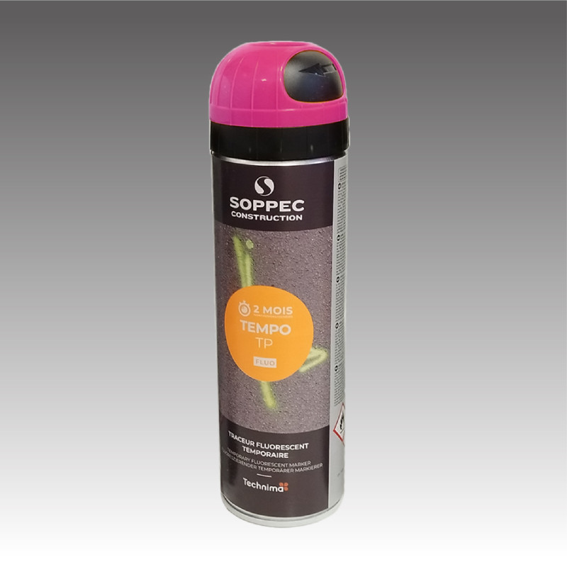 Bombe de marquage au sol temporaire 500 ml (30 jours) - 7 couleurs disponibles